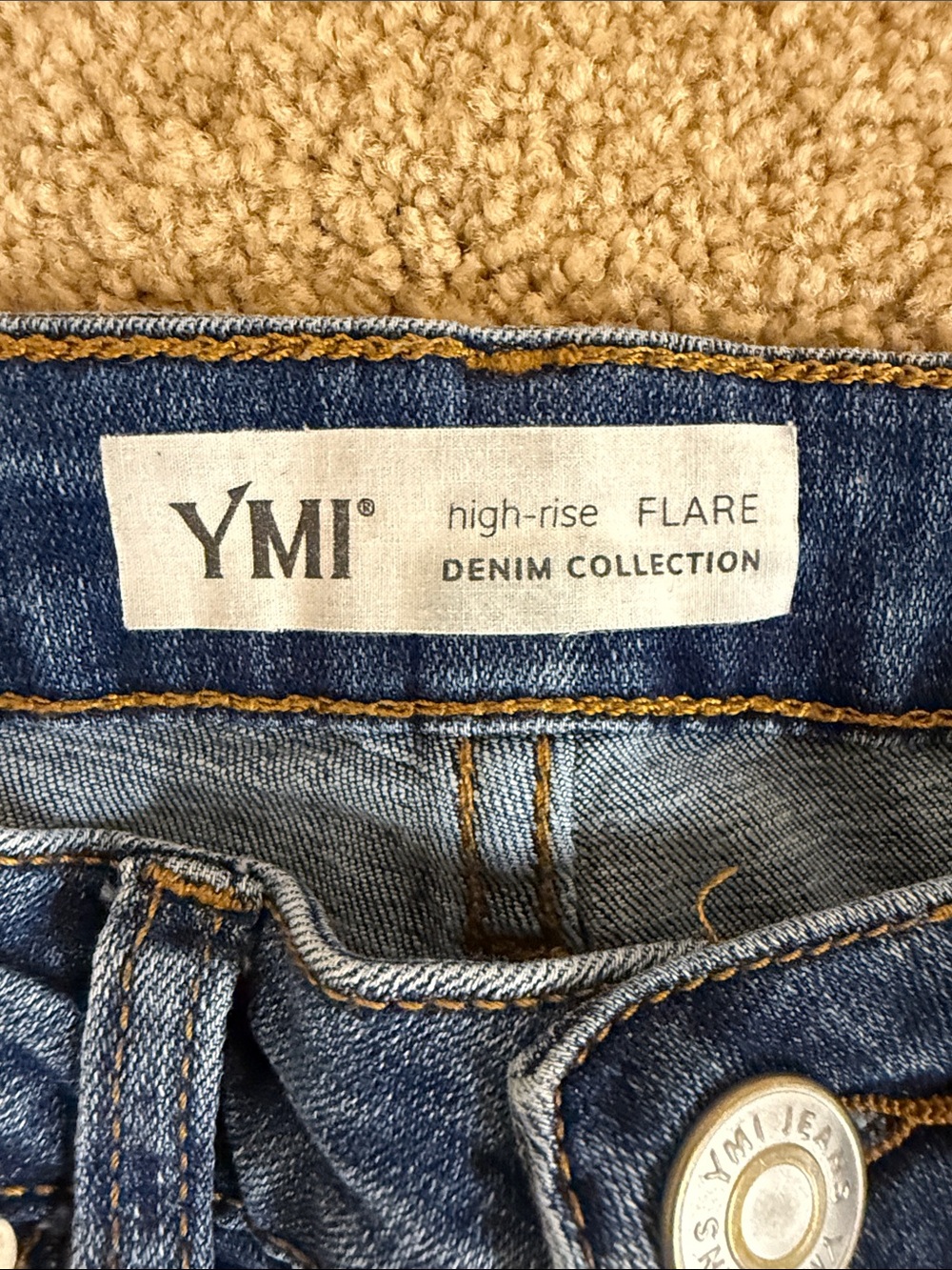 YMI Medium Blue Distressed Flare Jeans - Picture 2 of 4